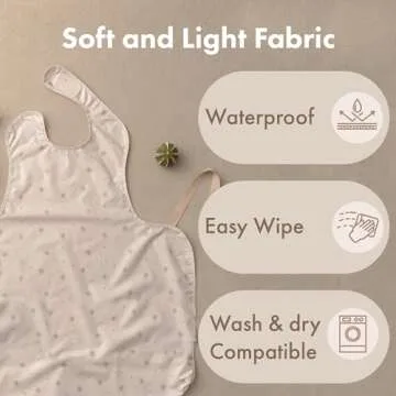 LoLaBi Waterproof Coverall Baby Weaning Bib - Giraffe Design