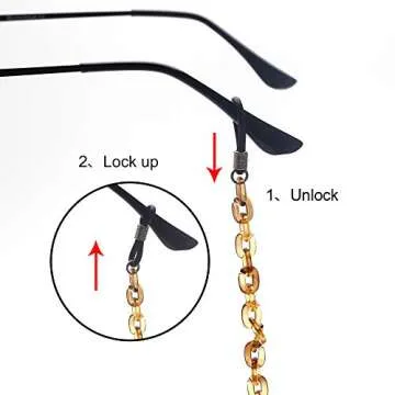 JM Retro Eyeglasses Chain Sunglasses Strap Holder Neck Cord String for Women Brown