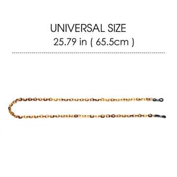 JM Retro Eyeglasses Chain Sunglasses Strap Holder Neck Cord String for Women Brown