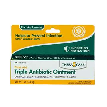 Thera Care Triple Antibiotic Ointment | First Aid | Infection Prevention and Protection | 1.0 oz | Topical Wound Care for Minor Scrapes and Cuts