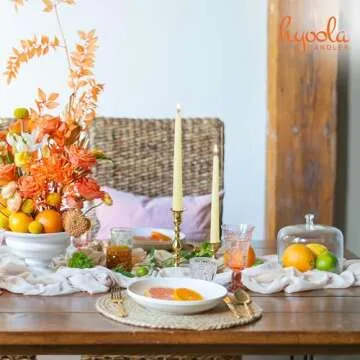 Elegant 12 Inch Dripless Taper Candles - 10 Hour Burn Time