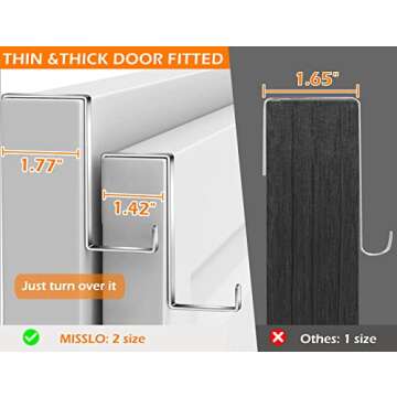 MISSLO Over The Door Shoe Organizer 24 Large Mesh Pockets, White