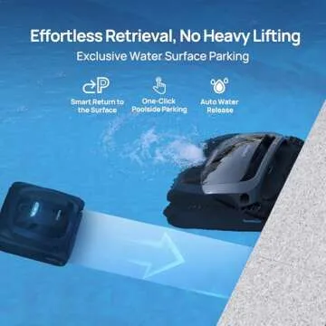 Beatbot AquaSense 2 Cordless Robotic Pool Vacuum Cleaner, Smart Surface Parking, Double-Pass Waterli...