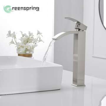 Greenspring Brushed Nickel Bathroom Faucet for Elegant Styling