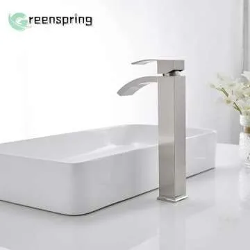 Greenspring Brushed Nickel Bathroom Faucet for Elegant Styling