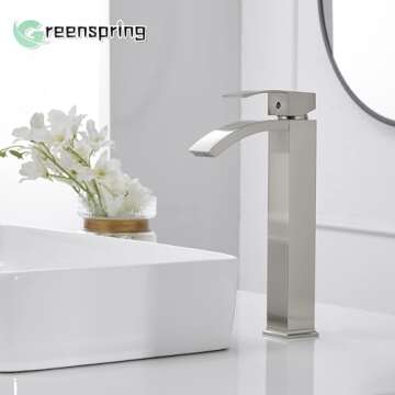 Greenspring Brushed Nickel Bathroom Faucet for Elegant Styling