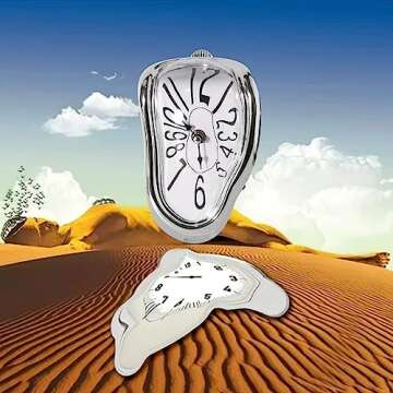 Melting Clock Salvador Dali Melting Clock,Funny Melted Clock Decor Maximalist Decor Melting Clock Wa...