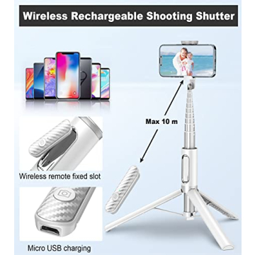 TONEOF Travel Tripod 60 Inch Selfie Stick with Remote