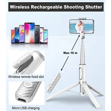 TONEOF Travel Tripod 60 Inch Selfie Stick with Remote