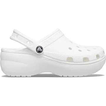 White Crocs Women's Classic Platform Clog - Size 7