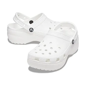 White Crocs Women's Classic Platform Clog - Size 7