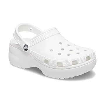 White Crocs Women's Classic Platform Clog - Size 7