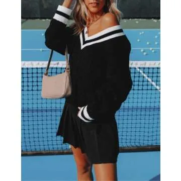 Stylish InterNos Women's Casual V Neck Sweater - Soft & Trendy