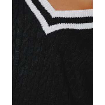 Stylish InterNos Women's Casual V Neck Sweater - Soft & Trendy