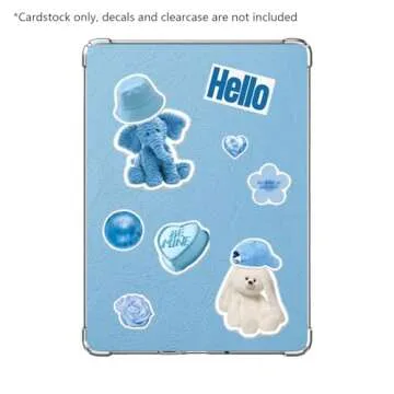 spansee Insert Cardstock for Kindle Paperwhite 1/2/3/4, Solid Color Paper Insert for Kindle Clearcase, Set of 10