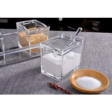 Yesland Clear Spice Pots - Elegant Storage for Your Seasonings