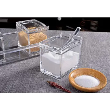 Yesland Clear Spice Pots - Elegant Storage for Your Seasonings
