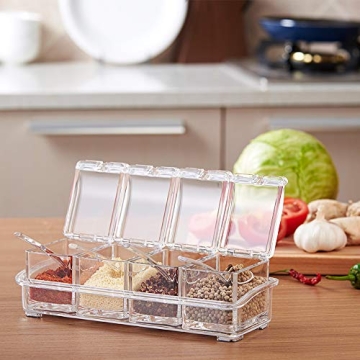 Yesland Clear Spice Pots - Elegant Storage for Your Seasonings