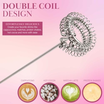 Paris Hilton Milk Frother with Glamorous Design and Stand