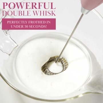 Paris Hilton Milk Frother with Glamorous Design and Stand