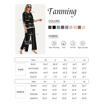 Tanming Women's 2 Piece Lounge Set for Stylish Comfort