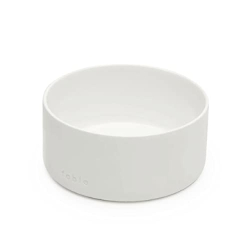 FABLE Ceramic Dog Bowl - Weighted Ceramic Dog Bowl Prevents Sliding - Dual Textured Dog Ceramic Bowl...