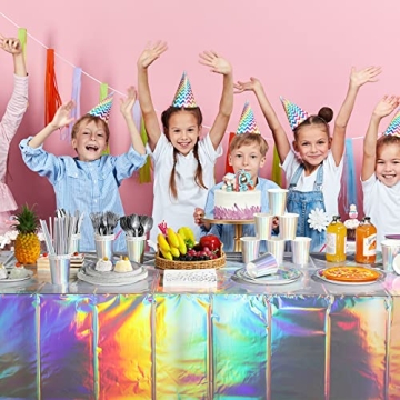 Iridescent Party Supplies Set for 25 Guests - Disposable