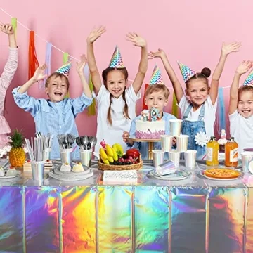 Iridescent Party Supplies Set for 25 Guests - Disposable