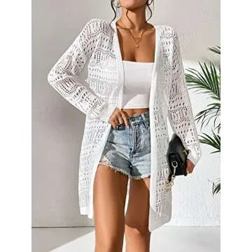 GORGLITTER Crochet Cardigan - Lightweight Summer Essential
