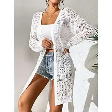 GORGLITTER Crochet Cardigan - Lightweight Summer Essential