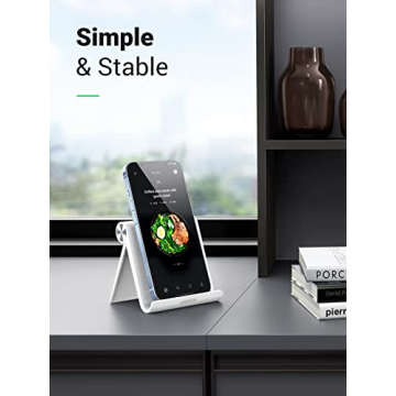 UGREEN Adjustable Cell Phone Stand for Desk - Portable & Sturdy