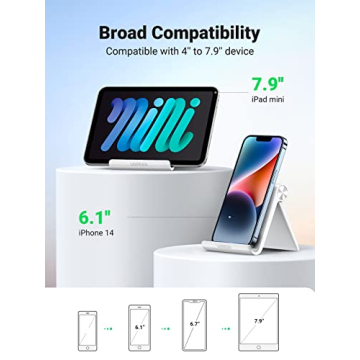 UGREEN Adjustable Cell Phone Stand for Desk - Portable & Sturdy