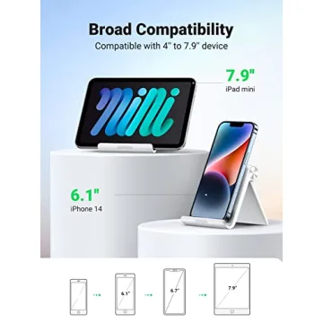 UGREEN Adjustable Cell Phone Stand for Desk - Portable & Sturdy