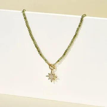 KissYan Beaded Choker Necklace 14K Gold Plated