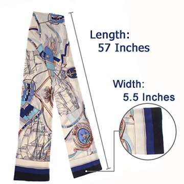 Leeven 3 Pieces Satin Edge Laying Scarf for Lace Wigs Non Slip Printed Headband Scarf for Hair Wrapping At Night 57"x5.5" Silky Wig Grip with Delicate Pattern for Makeup Wig Hat and Other Decoration