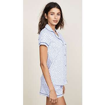 Roller Rabbit Women's Polo PJ Set, Blue, XL