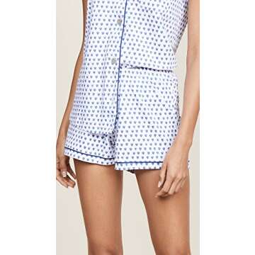 Roller Rabbit Women's Polo PJ Set, Blue, XL