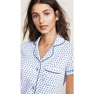 Roller Rabbit Women's Polo PJ Set, Blue, XL