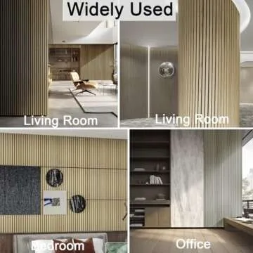 94.5 x 23.6 in Wood Slat Wall Panel, 3D flexible Soundproof Wall Panels,Acoustic Wall Panel for Interior Wall Decor(Oak)