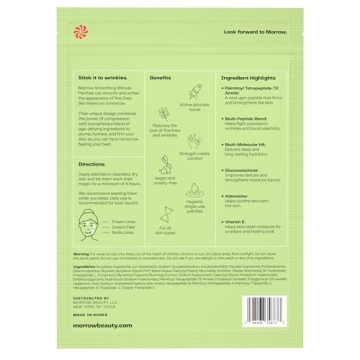 Morrow Beauty Peptide Wrinkle Patches Overnight Anti-Aging