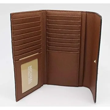 Michael Kors Large Trifold Leather Wallet - Vanilla