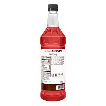 Monin - Blood Orange Syrup, Berry Citrus Flavor, Natural Flavors, Great for Cocktails, Mocktails, an...