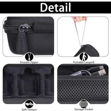 Aenllosi Hard Carrying Case Compatible with Rode Wireless ME Clip/Wireless GO II Dual Channel Compact Digital Wireless Microphone System (black)
