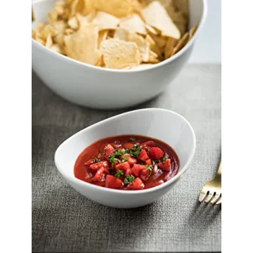 Miamolo Porcelain Chip and Dip Serving Bowl Set