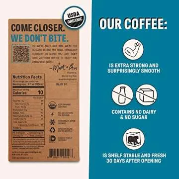 Wandering Bear Organic Vanilla Cold Brew Coffee On Tap - 96 fl oz, Extra Strong, Smooth, Unsweetened...