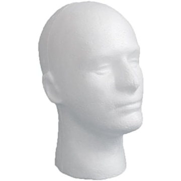LIAMTU Male Styrofoam Wig Display Mannequin Head for Accessories