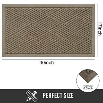 HIYARD Absorbent Indoor Outdoor Welcome Mat for Entryway