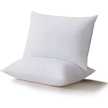 Acanva Bed Pillows for Sleeping 2 Pack, Alternative Microfiber Filled, Natural Cover Skin-Friendly, ...