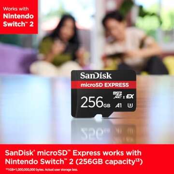 SanDisk 256GB microSD Express microSD Card - Works with Nintendo Switch™ 2, Up to 880MB/s Read, Up...