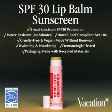 Vacation Strawberry Jello Lip Balm SPF 30 3-Pack
